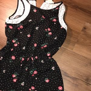 Flower print romper